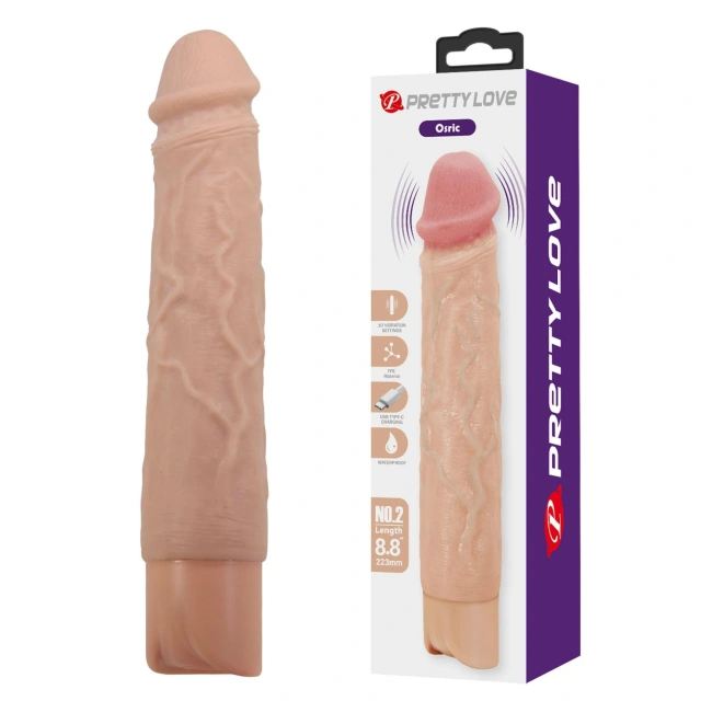 Wibrator Osric Realistic Vibrating Dildo Pretty Love | 100% ORYGINAŁ| DYSKRETNA PRZESYŁKA